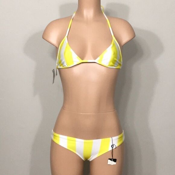 WILDFOX stripe bikini. NWT - Picture 2 of 7